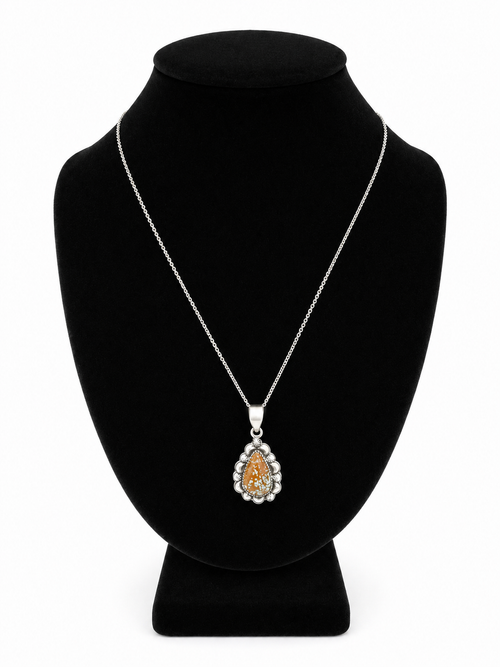 # 8 Turquoise and Sterling Silver Pendant