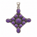 Purple Mojave Turquoise Cluster Pendant