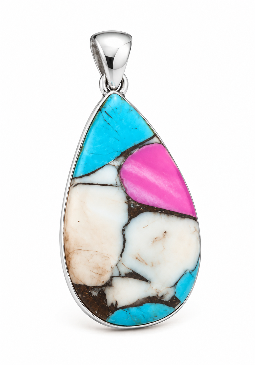 Teardrop Cotton Candy Pendant