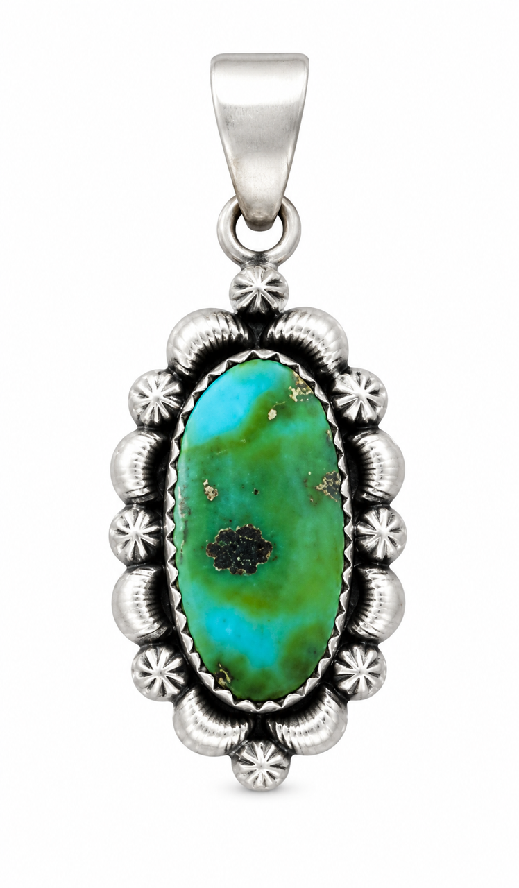 Sonoran Gold Turquoise Oval Pendant