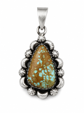 # 8 Turquoise and Sterling Silver Pendant