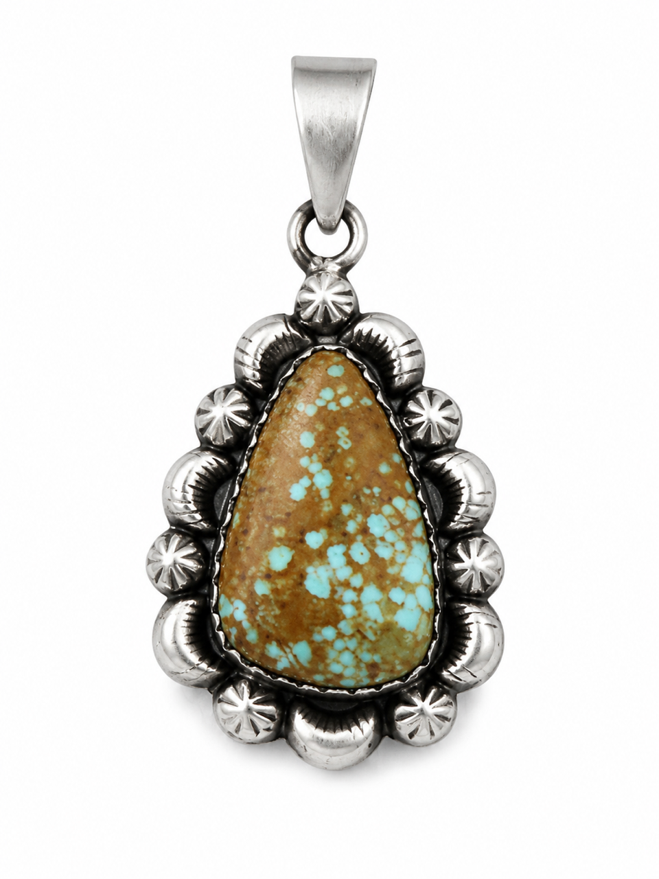 # 8 Turquoise and Sterling Silver Pendant