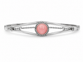 Navajo Handcrafted Pink Conch & Sterling Silver Cuff Bracelet by Esther White